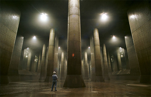 Underground sewer system in Japan