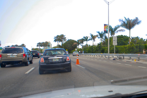 two bikes down on the macarthur causeway